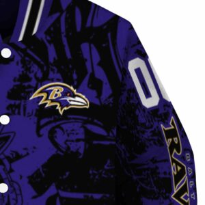 personalized baltimore ravens fishing art purple jacket premium grade