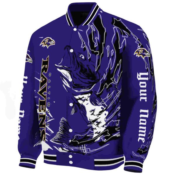 personalized baltimore ravens fishing passion purple white jacket best selling
