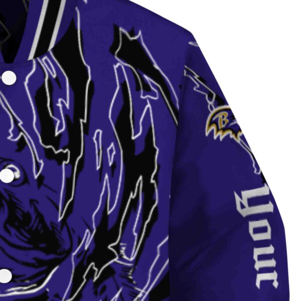 personalized baltimore ravens fishing passion purple white jacket premium grade