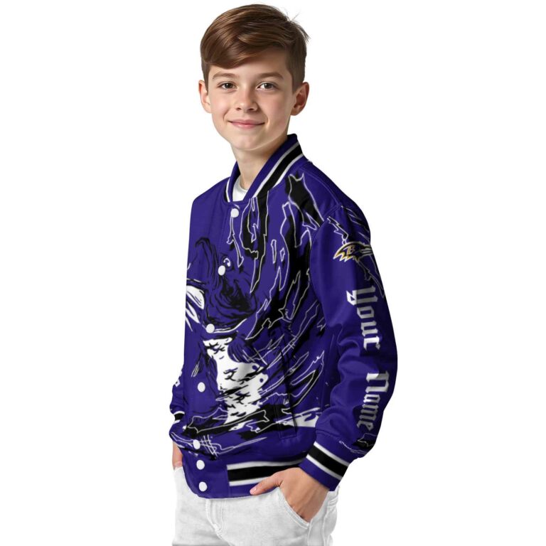 personalized baltimore ravens fishing passion purple white jacket trendy