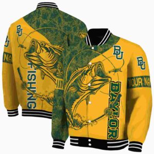 personalized baylor bears fishing rod gold jacket fashion forward