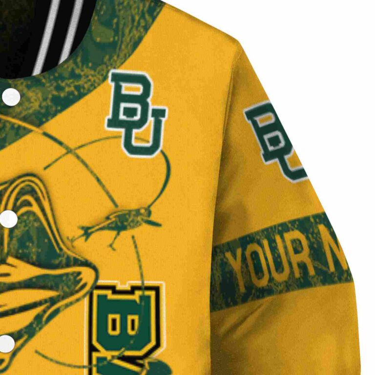 personalized baylor bears fishing rod gold jacket premium grade