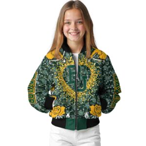 personalized baylor bears heart explosion green jacket top rated
