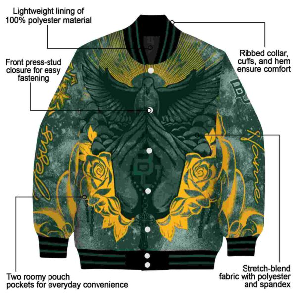personalized baylor bears praying hands green jacket new arrival