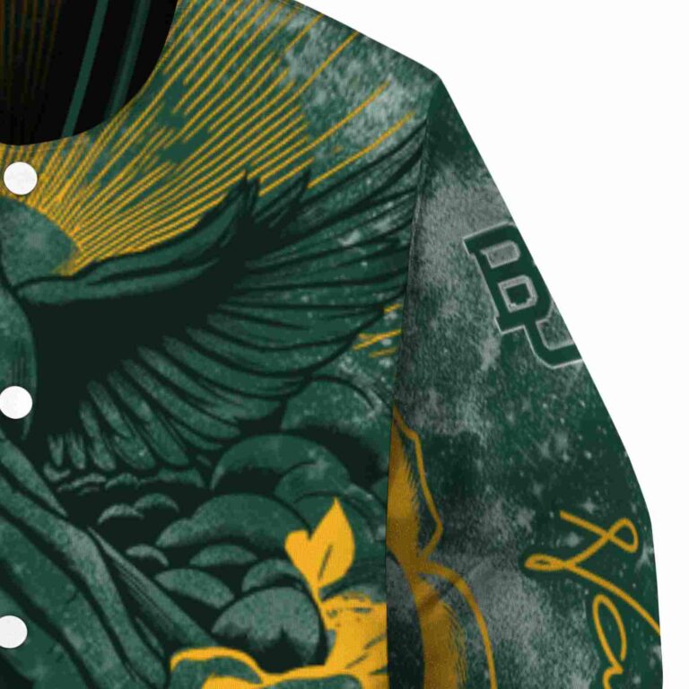 personalized baylor bears praying hands green jacket premium grade