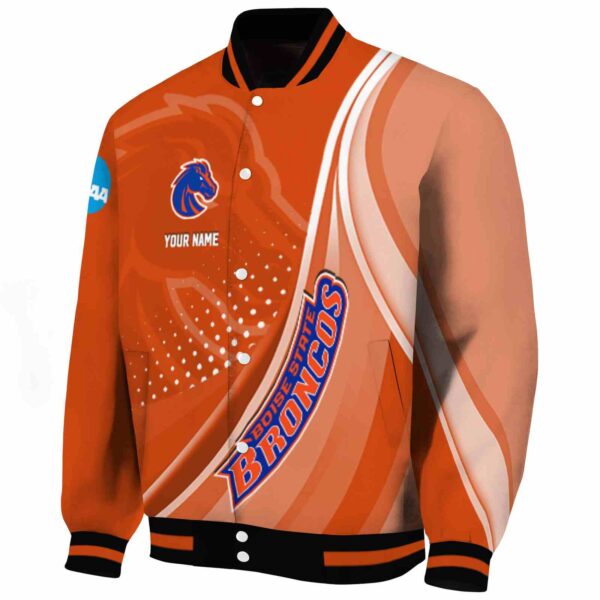 personalized boise state broncos wave patterns orange jacket best selling