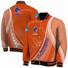 personalized boise state broncos wave patterns orange jacket fashion forward