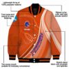 personalized boise state broncos wave patterns orange jacket new arrival