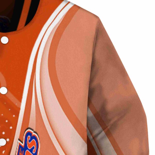 personalized boise state broncos wave patterns orange jacket premium grade