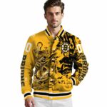 personalized boston bruins fishing art gold jacket best selling
