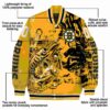 personalized boston bruins fishing art gold jacket new arrival