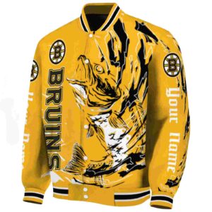 personalized boston bruins fishing passion gold white jacket best selling