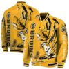 personalized boston bruins fishing passion gold white jacket fashion forward