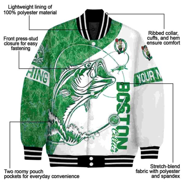 personalized boston celtics fishing rod white jacket new arrival