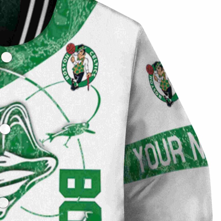 personalized boston celtics fishing rod white jacket premium grade