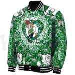 personalized boston celtics heart explosion green jacket best selling
