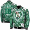 personalized boston celtics heart explosion green jacket fashion forward