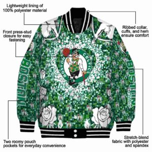 personalized boston celtics heart explosion green jacket new arrival
