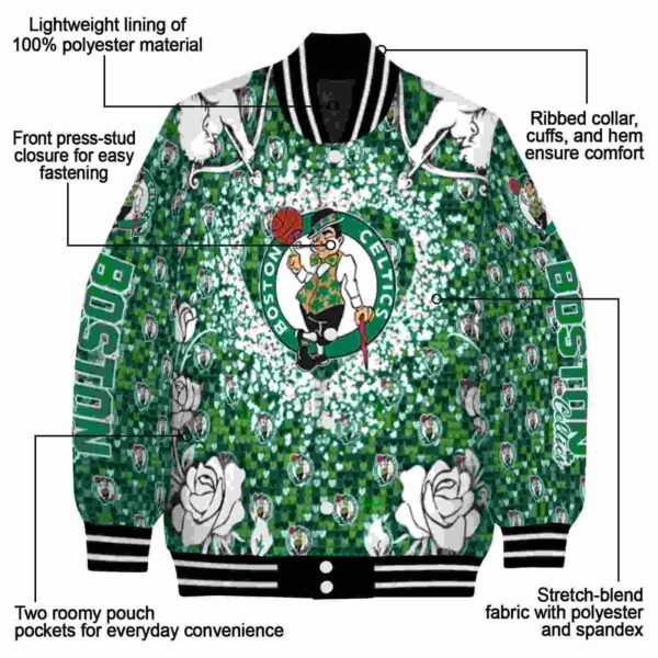 personalized boston celtics heart explosion green jacket new arrival