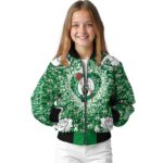 personalized boston celtics heart explosion green jacket best selling