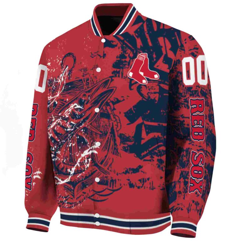 personalized boston red sox fishing art red jacket best selling