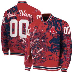 personalized boston red sox fishing art red jacket fashion forward