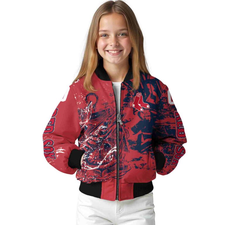 personalized boston red sox fishing art red jacket top rated