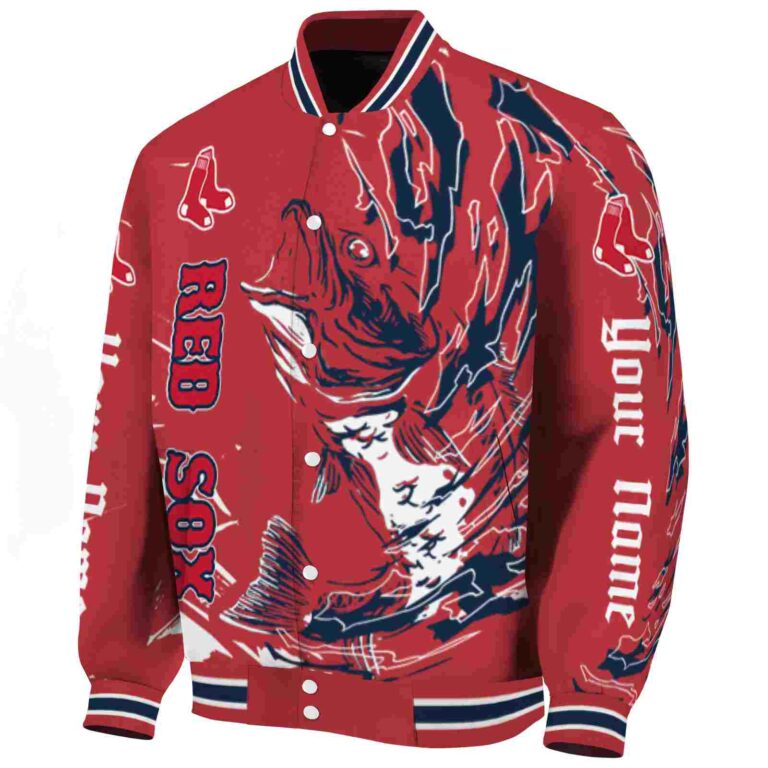 personalized boston red sox fishing passion red white jacket best selling