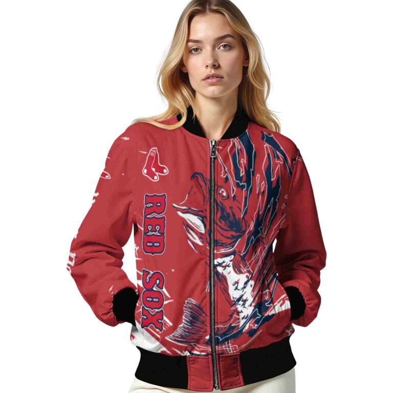 personalized boston red sox fishing passion red white jacket latest model
