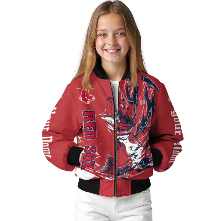 personalized boston red sox fishing passion red white jacket top rated