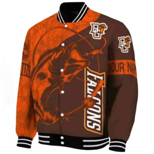 personalized bowling green falcons fishing rod brown jacket best selling