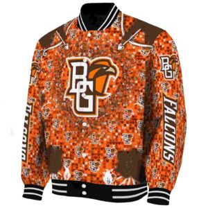 personalized bowling green falcons heart explosion orange jacket best selling