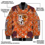 personalized bowling green falcons heart explosion orange jacket best selling
