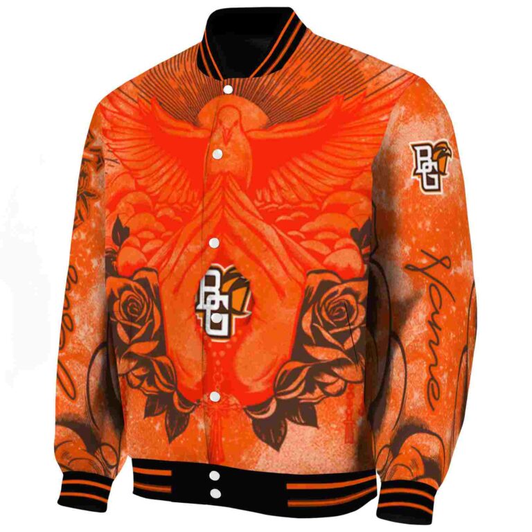 personalized bowling green falcons praying hands orange jacket best selling