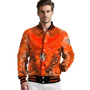 personalized bowling green falcons praying hands orange jacket high quality