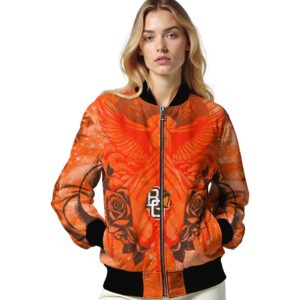 personalized bowling green falcons praying hands orange jacket latest model