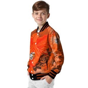 personalized bowling green falcons praying hands orange jacket trendy