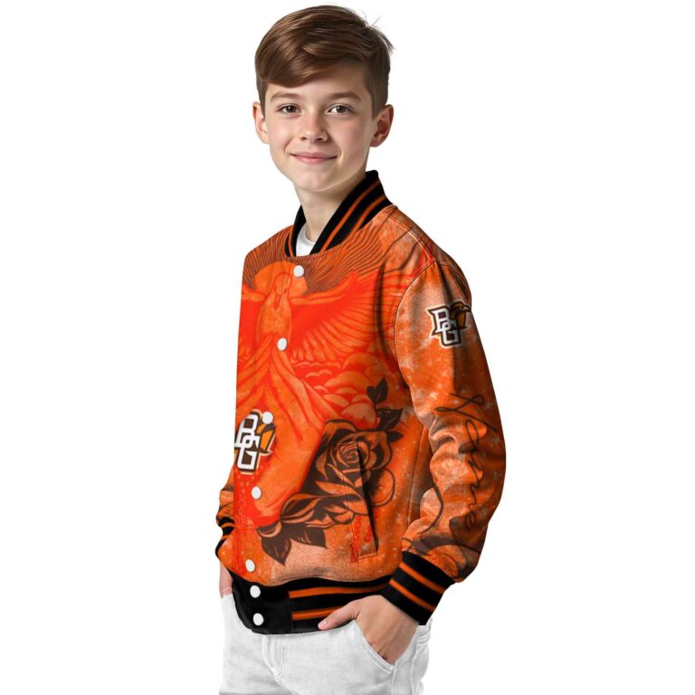 personalized bowling green falcons praying hands orange jacket trendy