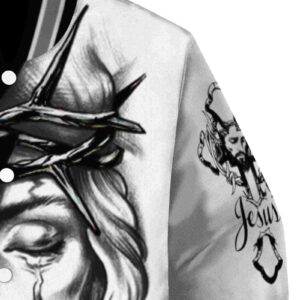 personalized brooklyn nets jesus tears black white jacket premium grade