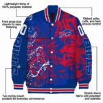 personalized buffalo bills fishing art blue jacket best selling