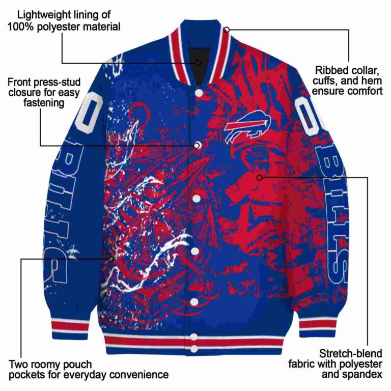 personalized buffalo bills fishing art blue jacket new arrival