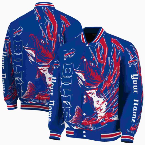 personalized buffalo bills fishing passion blue white jacket fashion forward