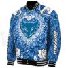 personalized buffalo bulls heart explosion royal blue jacket best selling