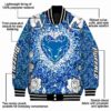 personalized buffalo bulls heart explosion royal blue jacket new arrival