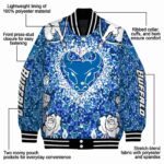 personalized buffalo bulls heart explosion royal blue jacket best selling