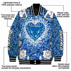 personalized buffalo bulls heart explosion royal blue jacket new arrival