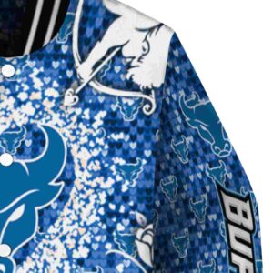 personalized buffalo bulls heart explosion royal blue jacket premium grade