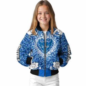 personalized buffalo bulls heart explosion royal blue jacket top rated