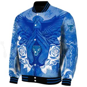 personalized buffalo bulls praying hands royal blue jacket best selling