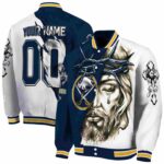 personalized buffalo sabres jesus tears navy blue white jacket best selling